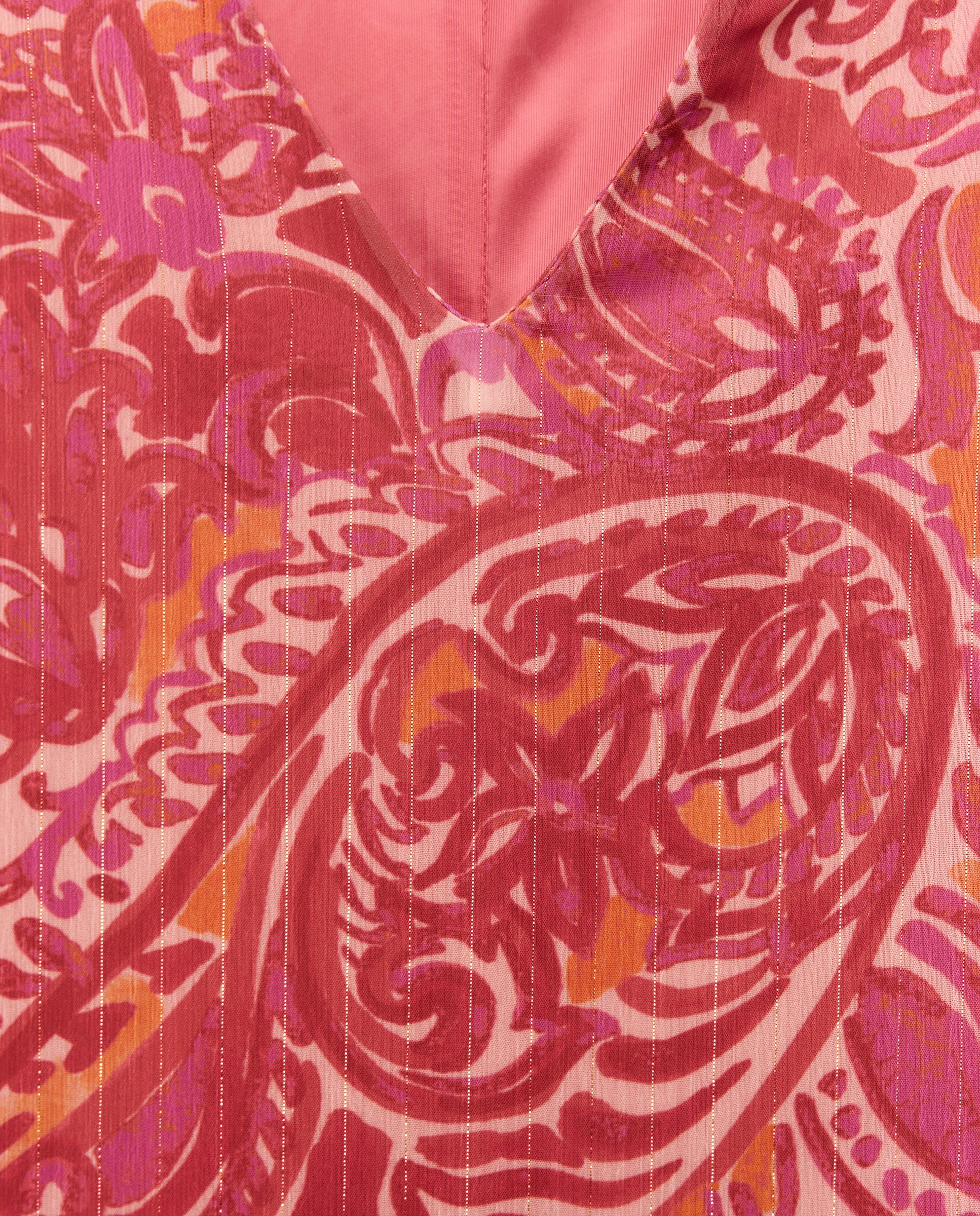 Imagen 5 de Vestido largo con volantes - Couchel - Rosa Rosa
