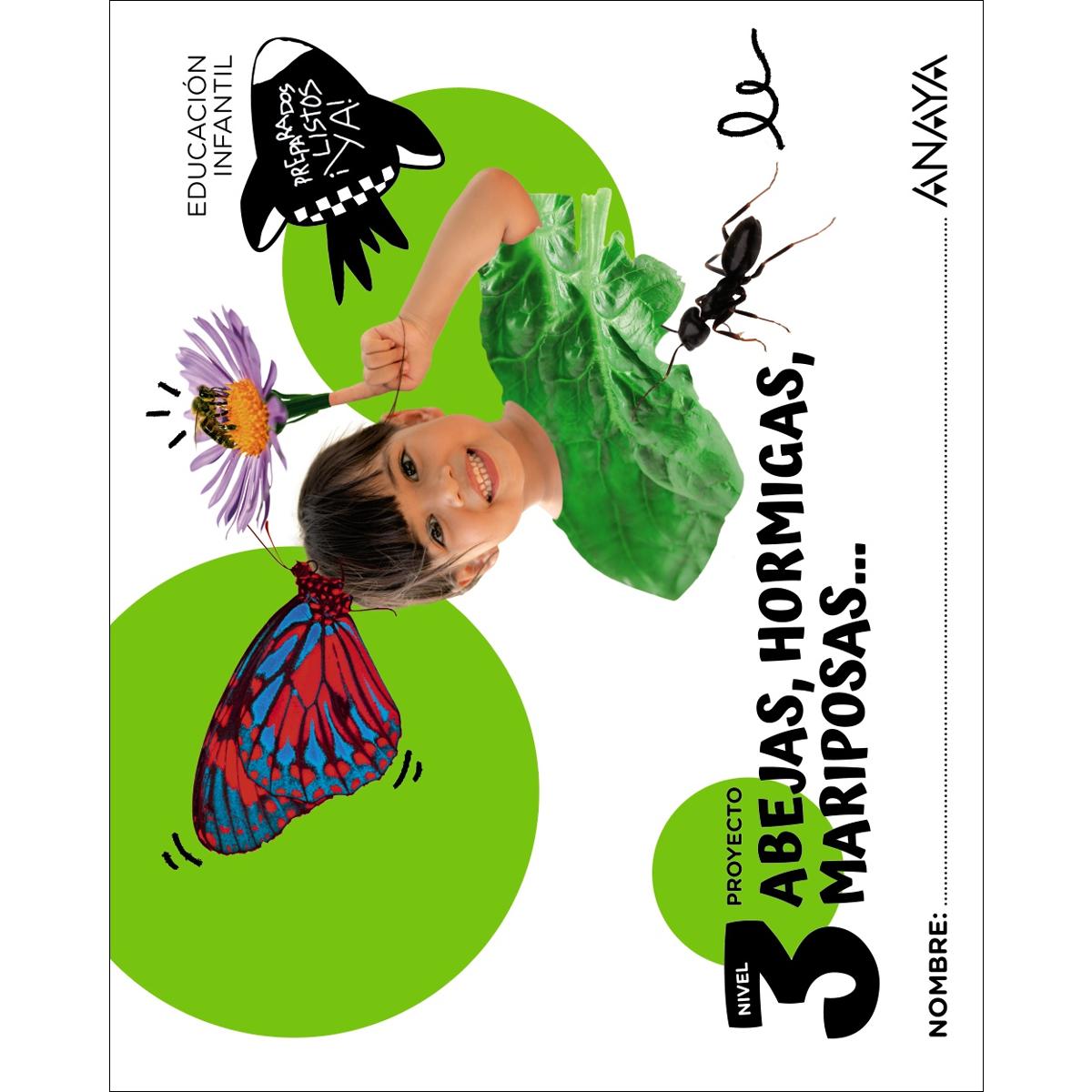 Portada de Abejas, hormigas, mariposas... Nivel 3