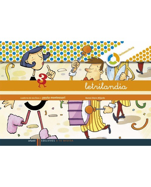 Imagen 0 de Letrilandia - Cuaderno de escritura 3. Pauta montessori  (Tapa blanda)