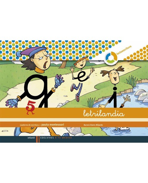 Letrilandia - Cuaderno de escritura 5. Pauta montessori  (Tapa blanda) 1