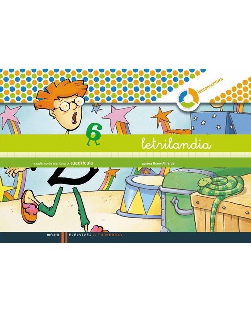Letrilandia - Cuaderno de escritura 6. Cuadrícula (Tapa blanda) 1