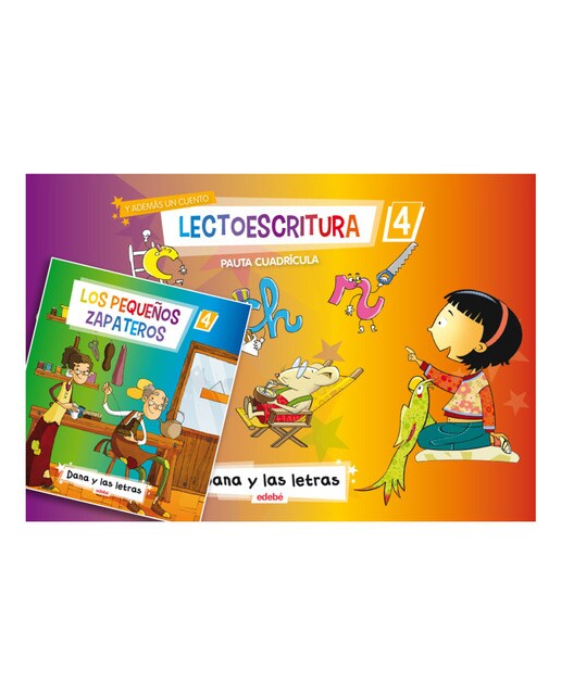 LECTOESCRITURA CUADERNO 4 PAUTA CUADRICULA + 1 CUENTO