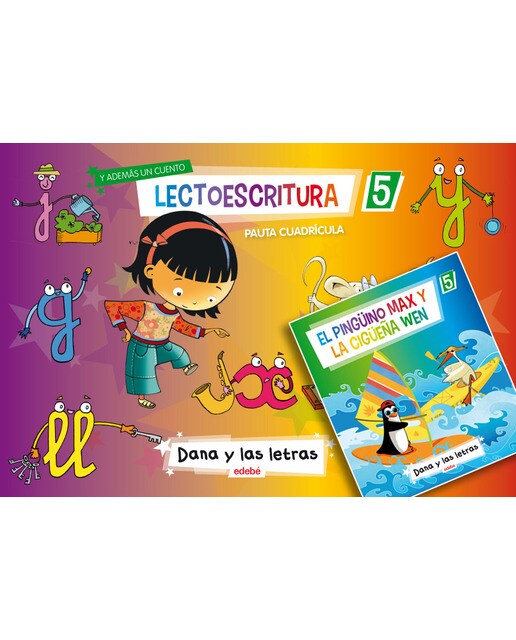 LECTOESCRITURA CUADERNO 5 PAUTA CUADRICULA +1 CUENTO