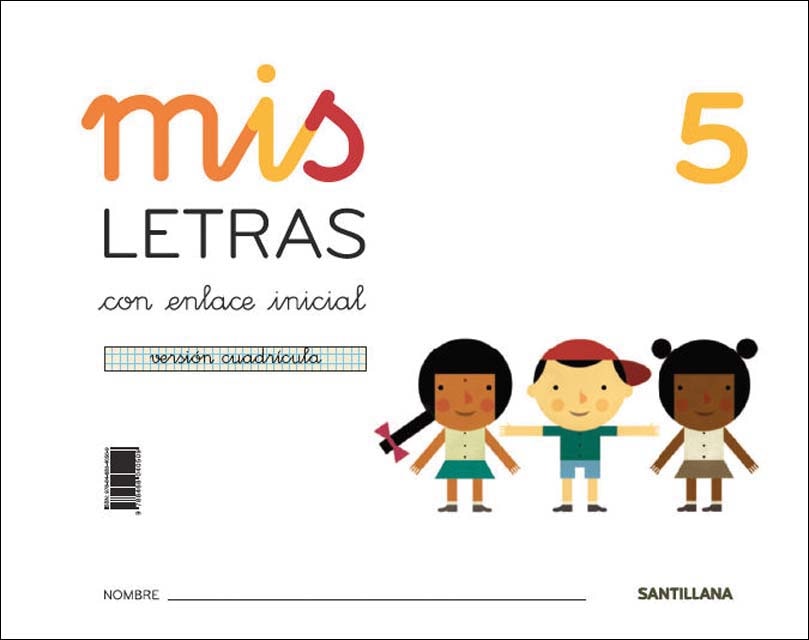 MIS LETRAS 5 CON ENLACE INICIAL VERSION CUADRICULA  (Tapa blanda) 1
