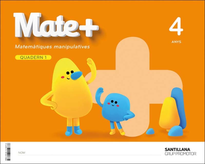 MATE+ MATEMÀTIQUES MANIPULATIVES 4 ANYS  (Tapa blanda) 1