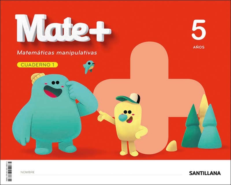 Portada de MATE+ MATEMATICAS MANIPULATIVAS 5 AÑOS