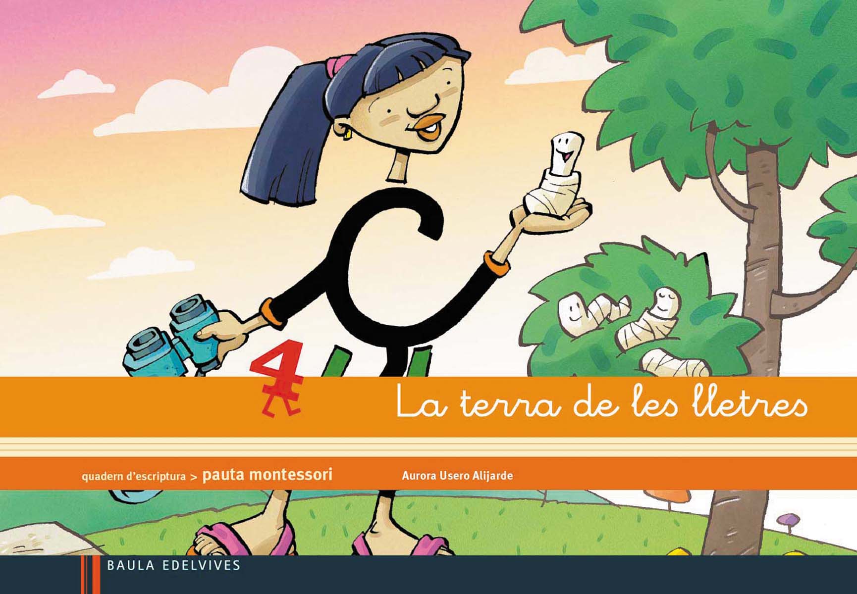 Quadern 4 d'escriptura (Pauta Montessori) La terra de les lletres  (Tapa blanda) 1