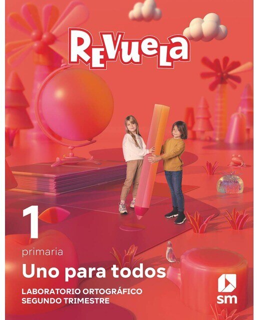 Portada de Método globalizado. Uno para todos. 2 Trimestre. 1 Primaria. Revuela (Tapa blanda).