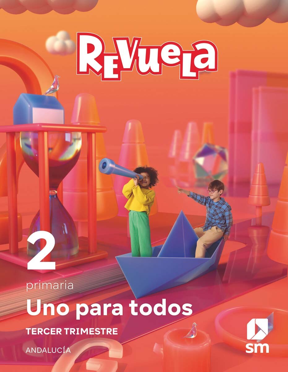 Portada de Método globalizado. Uno para todos. 3 Trimestre. 2 Primaria. Revuela. Andalucía (Tapa blanda).