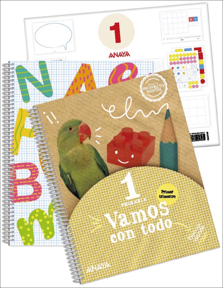 Imagen 1 de Vamos con todo 1. Primer trimestre. Cuadrícula. + Lectoescritura cuadrícula + Material manipulativo
