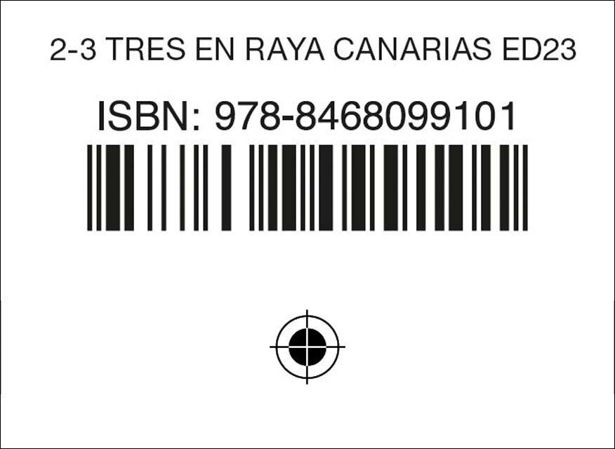 Portada de TRES EN RAYA PAUTA CANARIAS 2-3 PRIMARIA (Tapa blanda).