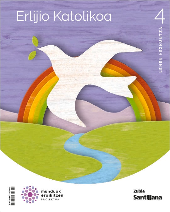 Portada de ERLIJIO KATOLIKOA 4 LEH MUNDUAK ERAIKITZEN (Tapa blanda).