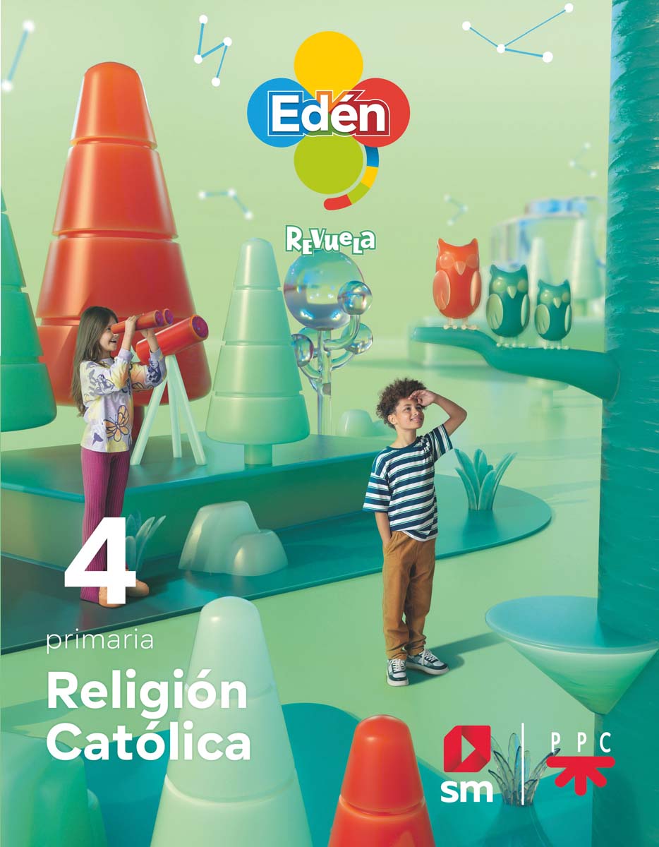 Portada de Religión Católica. 4 Primaria. Edén. Revuela (Tapa blanda).