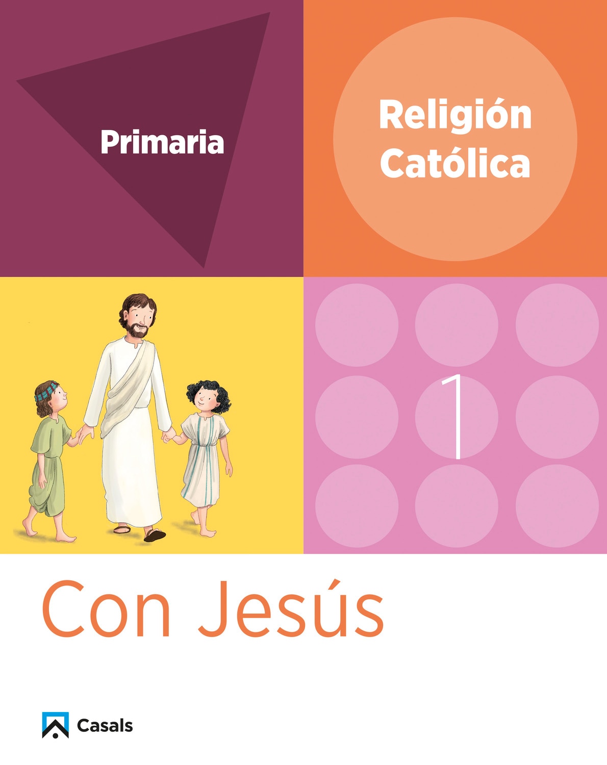Portada de Religión 1 Primaria Con Jesús