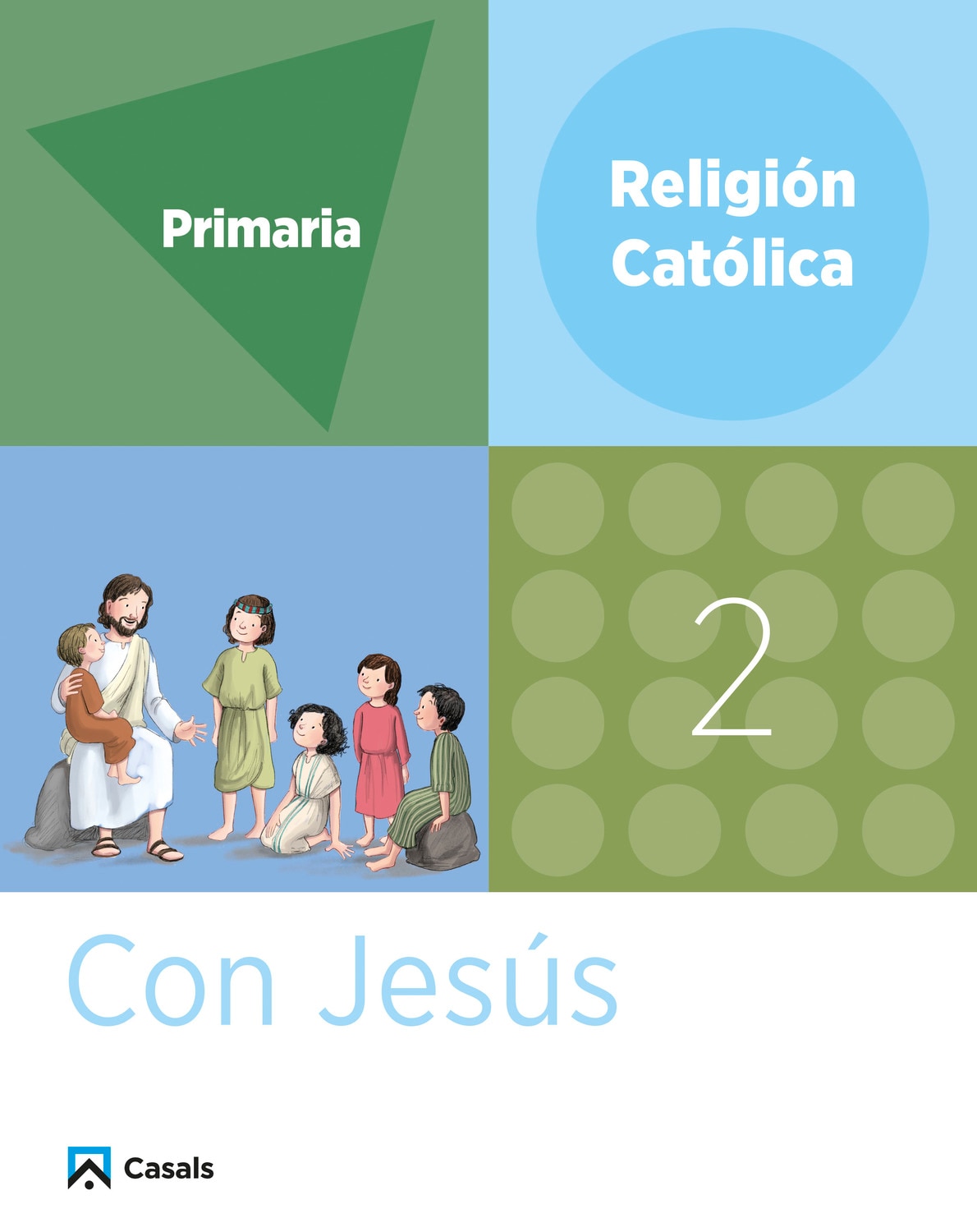 Portada de Religión 2 Primaria. Con Jesús