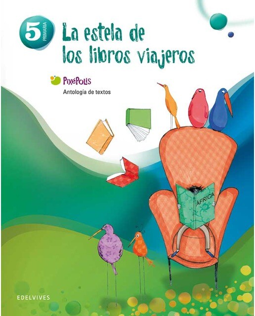 Portada de Antología de textos 5º Primaria (La estela de los libros viajeros)