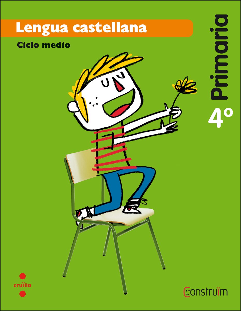 Portada de Lengua castellana. 4 Primaria.Construïm (Tapa blanda).