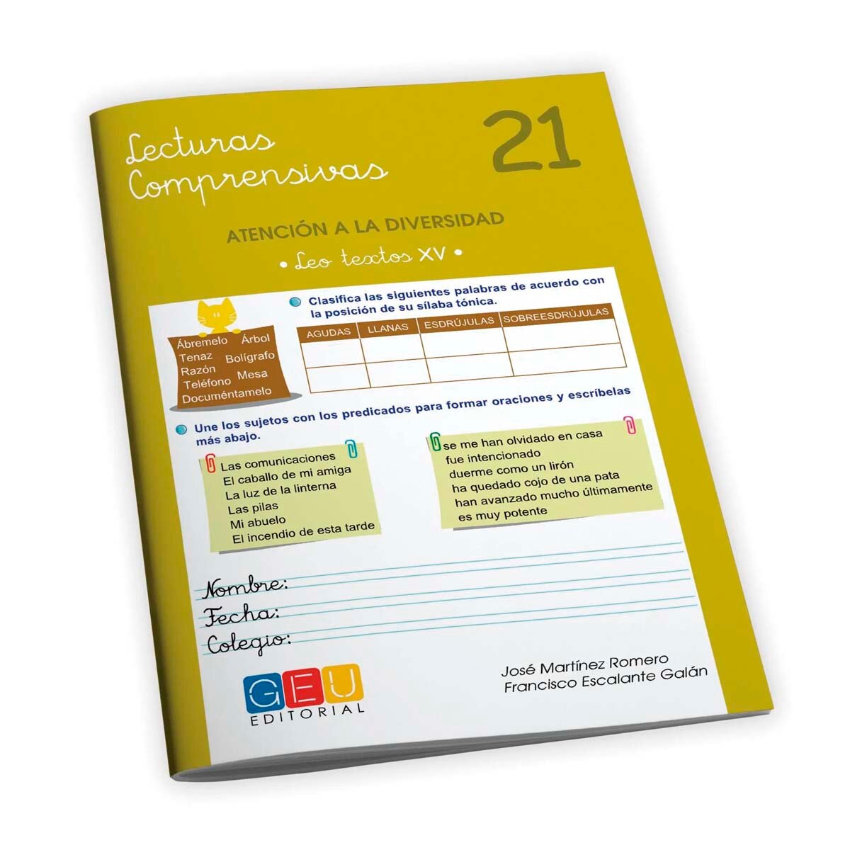 Comprension Lectora 6 Primaria | Lectura Comprensiva 6 Primaria | Mejorar la Comprensión Lectora - Editorial GEU | Lecturas Comprensiva (Tapa blanda) 1