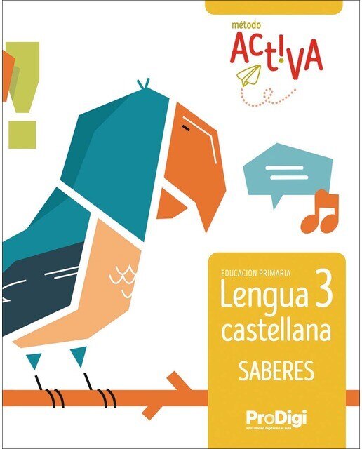 Portada de Saberes. Lengua castellana 3 EP - Activa - ProDigi (Tapa blanda).