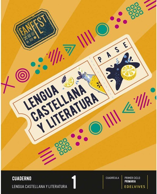 Portada de Proyecto: FanFest. Lengua castellana y Literatura 1 - Cuaderno - Cuadrícula (Tapa blanda).