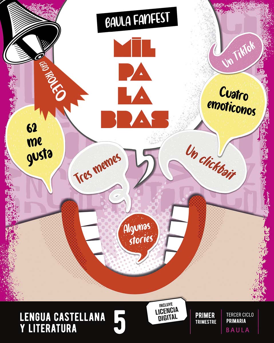 Portada de Lengua castellana y literatura 5º Primaria LA Fanfest