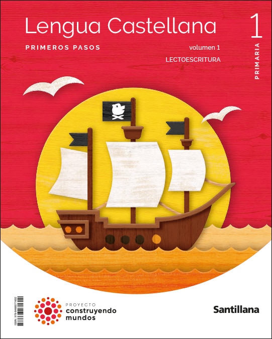 Portada de LENGUA PRIMEROS PASOS PAUTA 1 PRIMARIA CONSTRUYENDO MUNDOS.