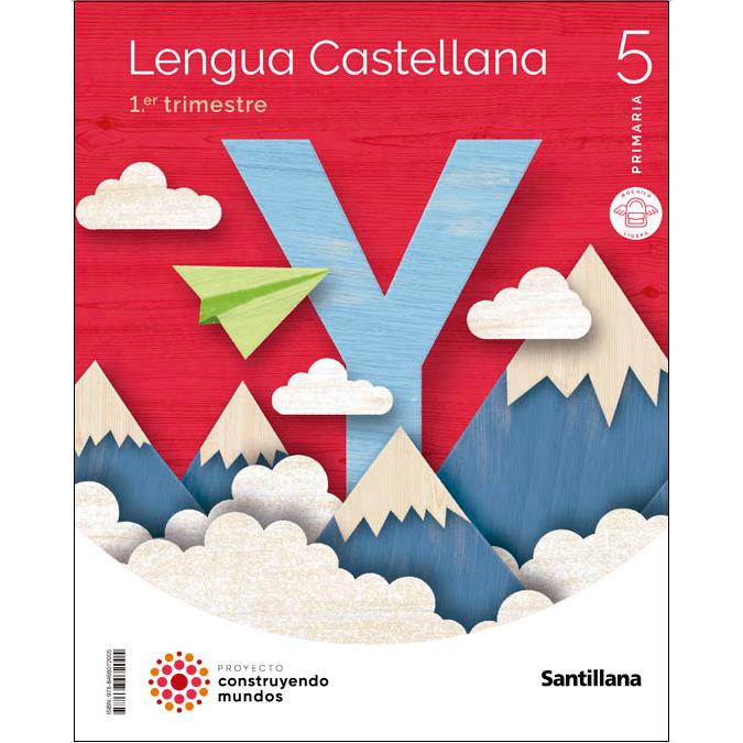 Portada de LENGUA M LIGERA 5 PRIMARIA CONSTRUYENDO MUNDOS (Tapa blanda).