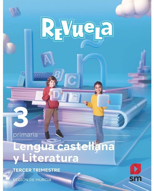 Portada de Lengua Castellana y Literatura. 3 Primaria. Revuela. Trimestres. Región de Murcia (Tapa blanda).