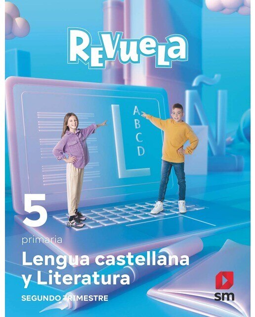 Portada de Lengua Castellana y Literatura . 5 Primaria. Trimestres. Revuela (Tapa blanda).