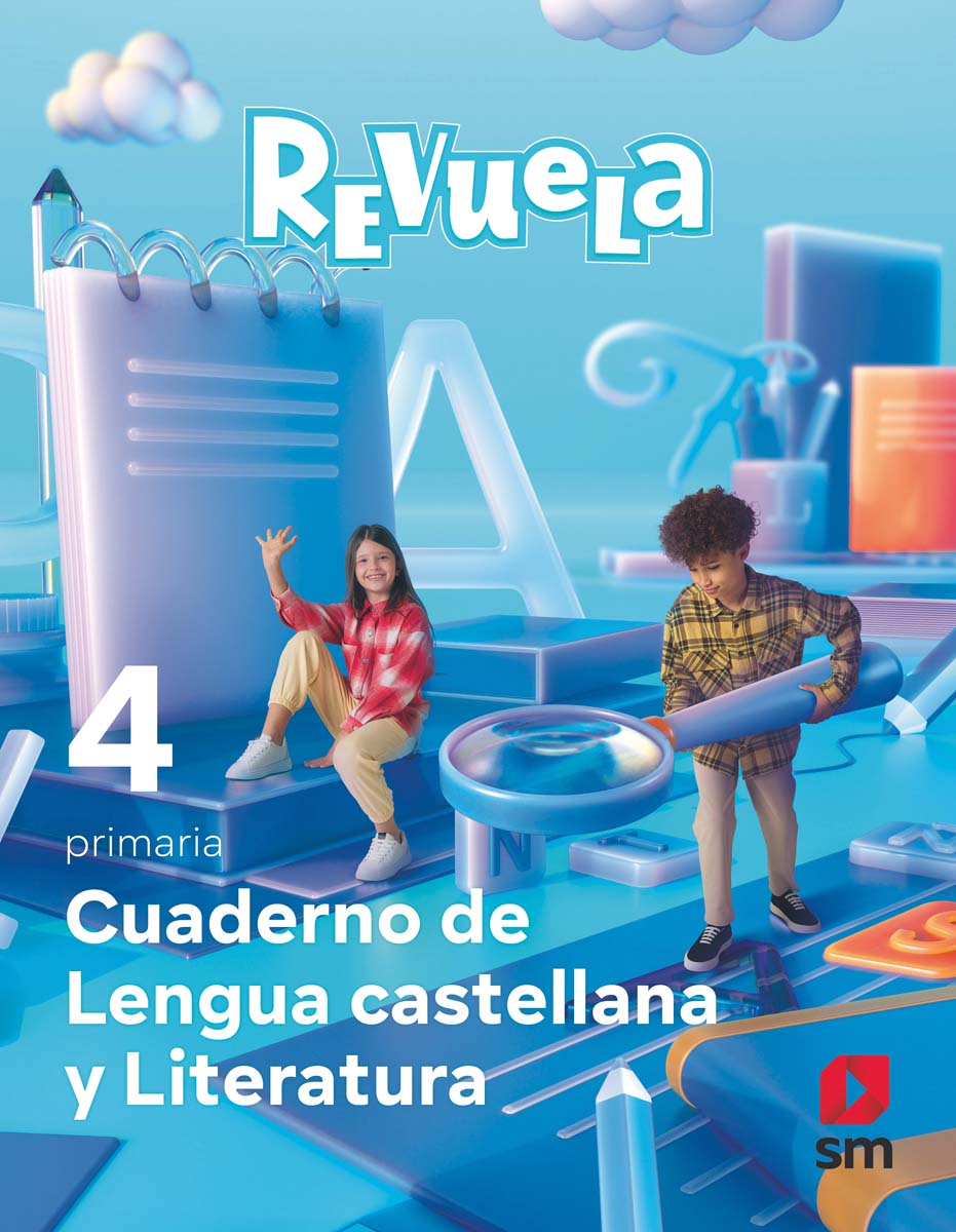 Portada de Cuaderno de Lengua Castellana y Literatura. 4 Primaria. Revuela (Tapa blanda).