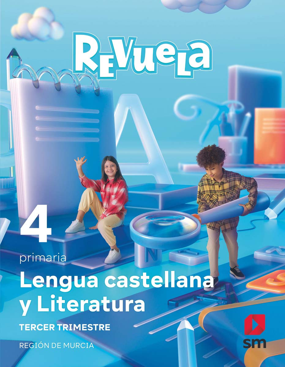 Lengua Castellana y Literatura. 4 Primaria. Trimestres. Revuela. Región de Murcia  (Tapa blanda) 1