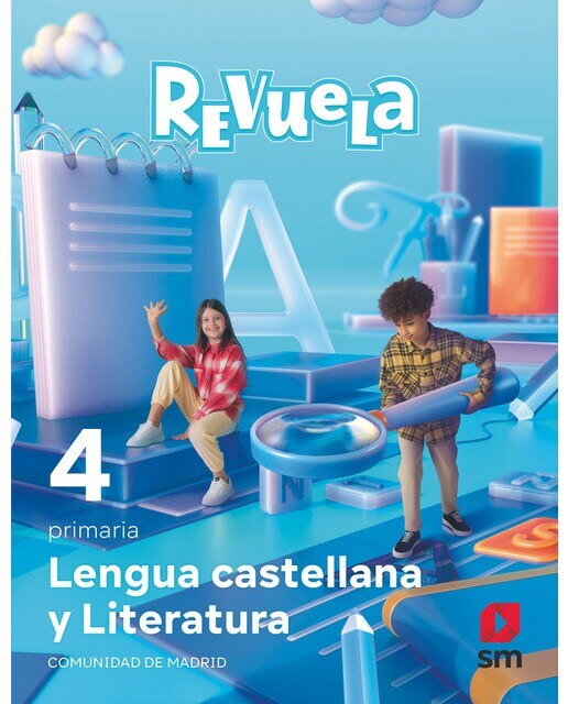 Portada de Lengua Castellana y Literatura. 4 Primaria. Revuela. Comunidad de Madrid (Tapa blanda).