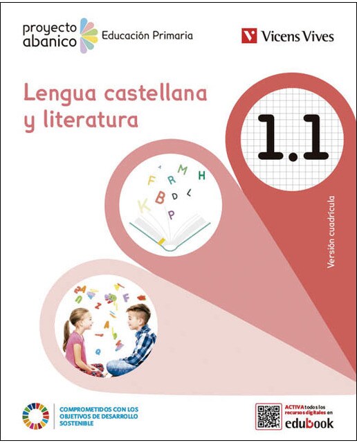 Portada de LENGUA CAST Y LIT 1 TRIM+ACT CUADRICULA (ABANICO) (Tapa blanda).