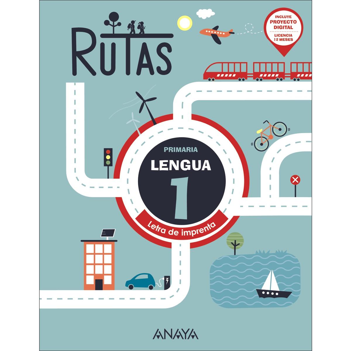 Rutas. Lengua 1. (letra de imprenta)  (Tapa blanda) 1