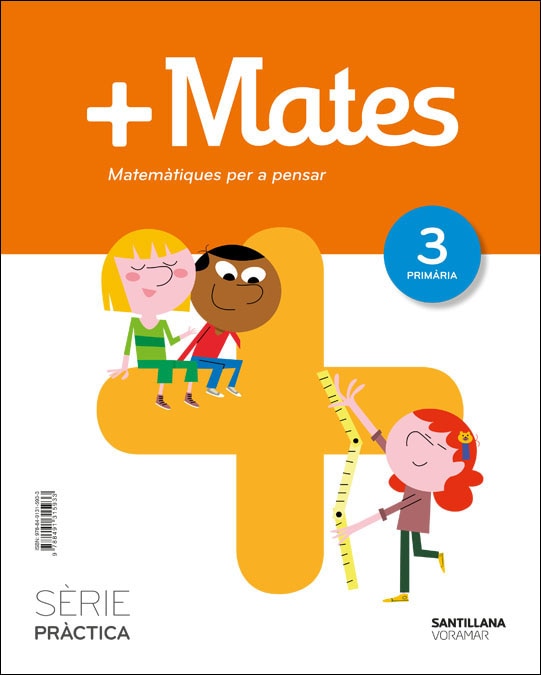 Portada de +MATES SERIE PRACTICA MATEMATIQUES PER A PENSAR 3 PRIMARIA.