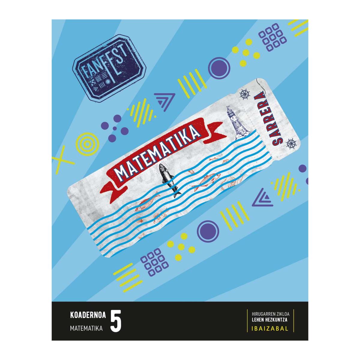 Portada de Matematika Lmh 5 - Koadernoa (Tapa blanda).
