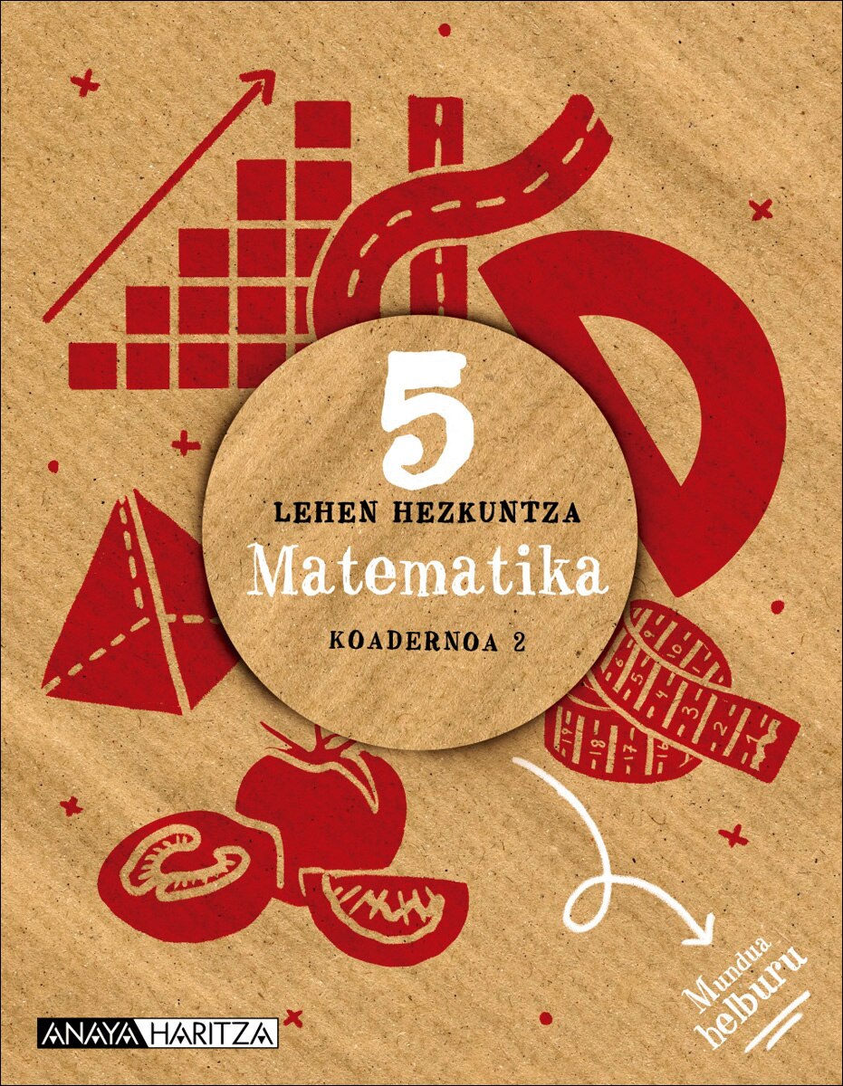 Portada de Matematika 5. Koadernoa 2. (Tapa blanda).
