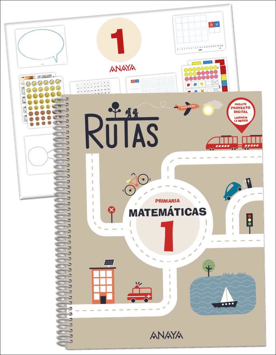 Matemáticas 1. RUTAS. (Incluye material manipulativo)  (Tapa blanda) 1