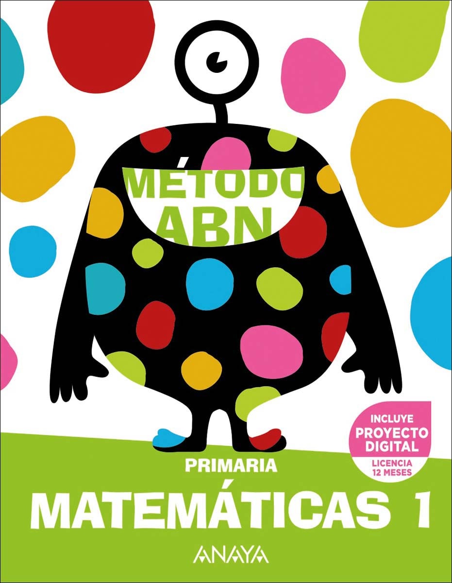 Portada de Matemáticas ABN 1. (Tapa blanda).