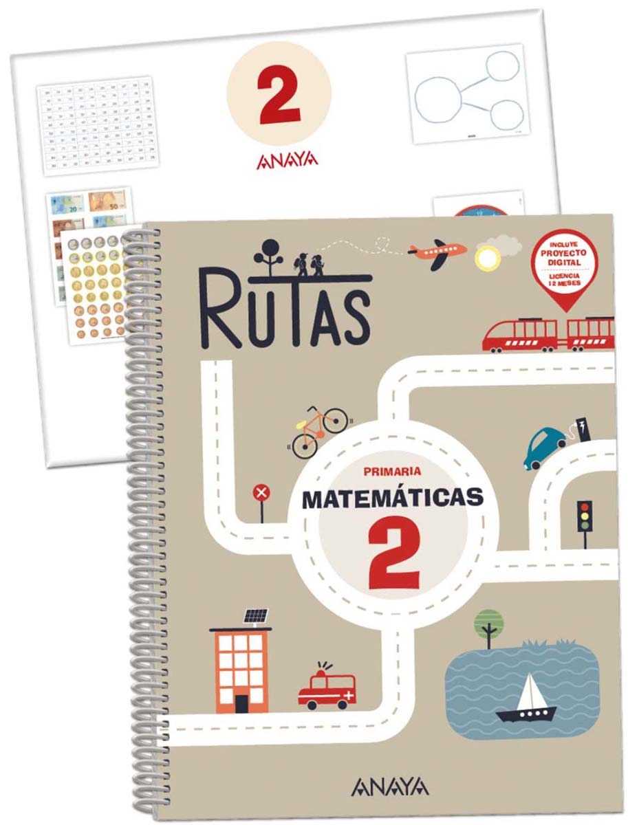 Matemáticas 2. RUTAS. (Incluye material manipulativo) (Tapa blanda) 1