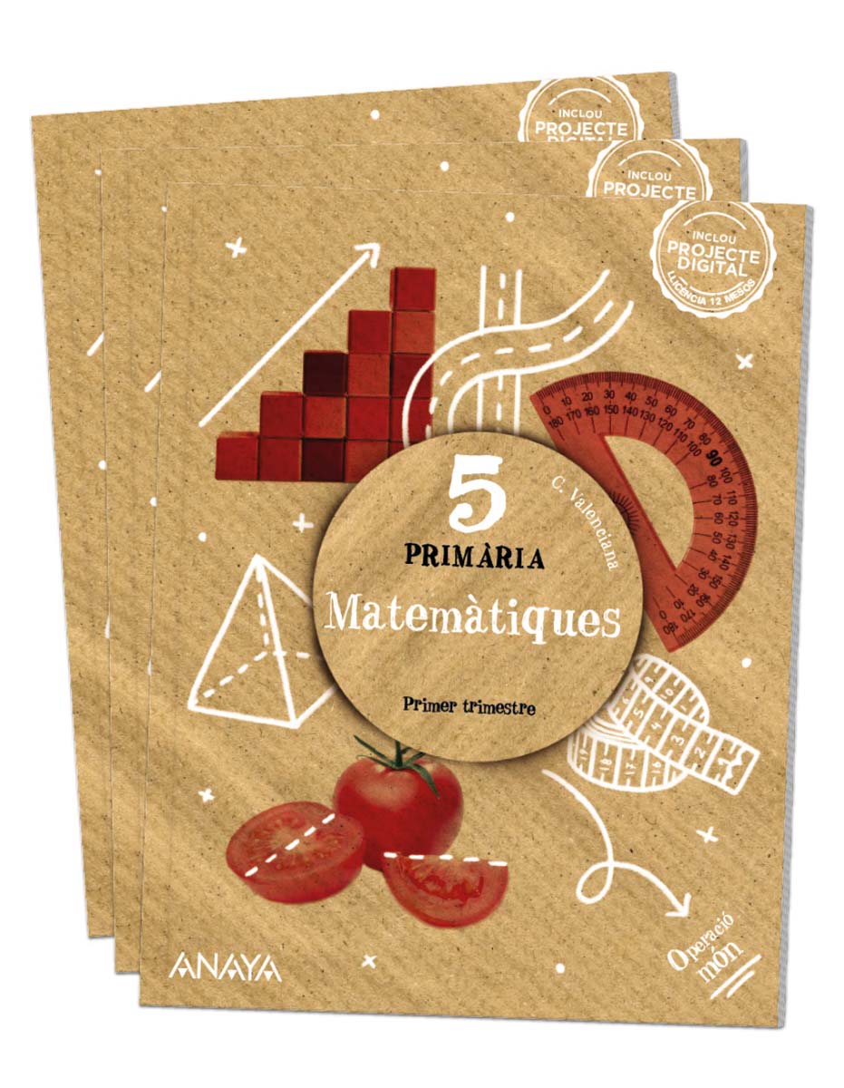 Portada de Matemàtiques 5. (Tapa blanda).