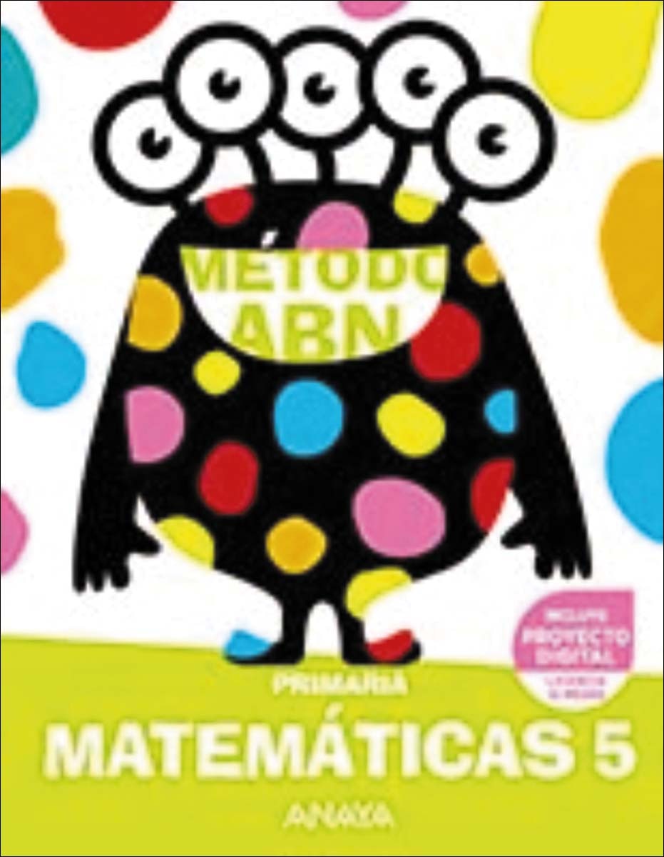 Portada de Matemáticas ABN 5. (Tapa blanda).