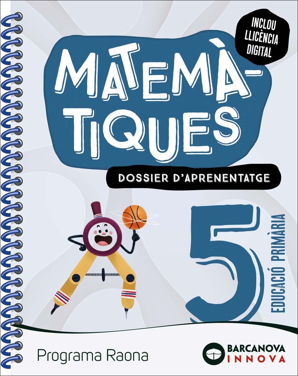 Portada de Raona 5. Matemàtiques. Dossier.