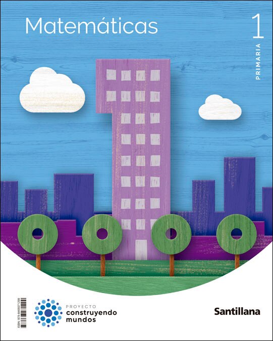 Portada de MATEMATICAS 1 PRIMARIA CONSTRUYENDO MUNDOS.