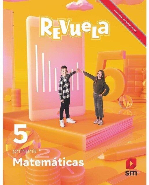 Portada de Matemáticas. 5 Primaria. Revuela (Tapa blanda).