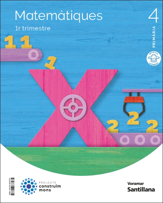 Portada de MATEMATIQUES 4 PRIMARIA CONSTRUIM MONS (Tapa blanda).