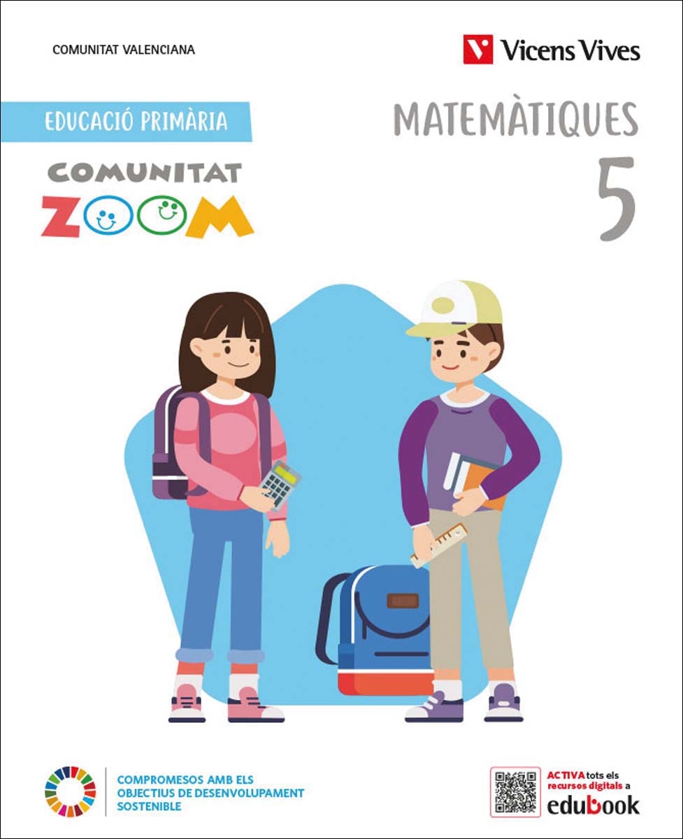 Portada de Matemàtiques 5 Comunitat Valenciana (5.1 - 5.2 - 5.3) (Comunitat Zoom) (Tapa blanda).