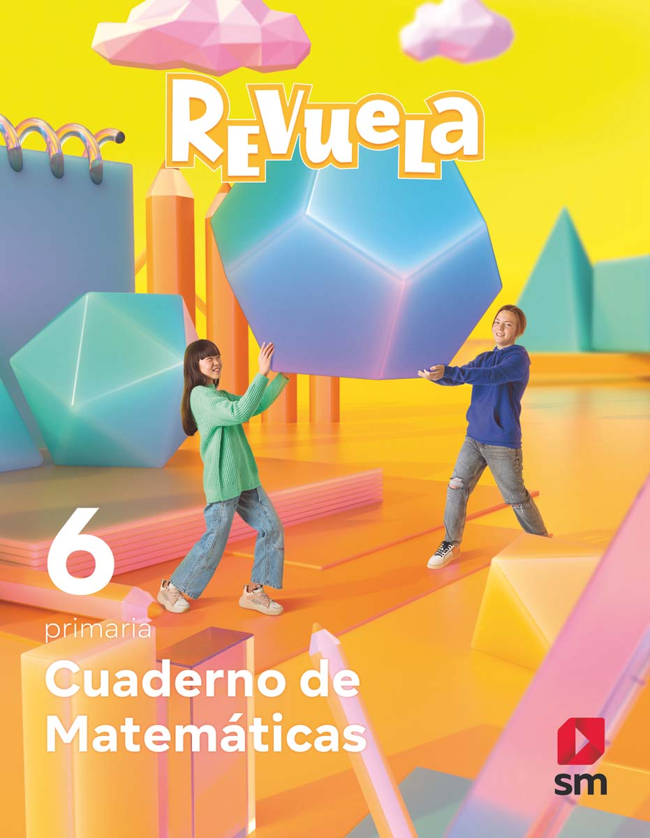 Portada de Cuaderno de Matemáticas. 6 Primaria. Revuela (Tapa blanda).