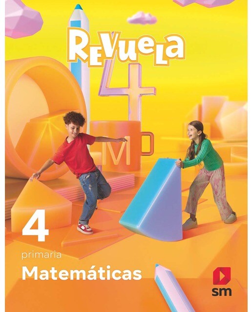 Portada de Matemáticas. 4 Primaria. Revuela (Tapa blanda).