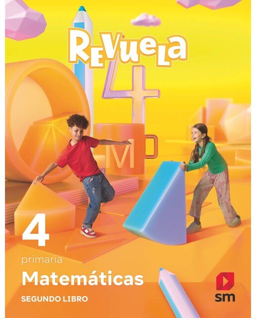 Portada de Matemáticas. Trimestres temáticos. 4 Primaria. Revuela (Tapa blanda).